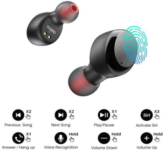 TOZO Touch Wireless Earbuds